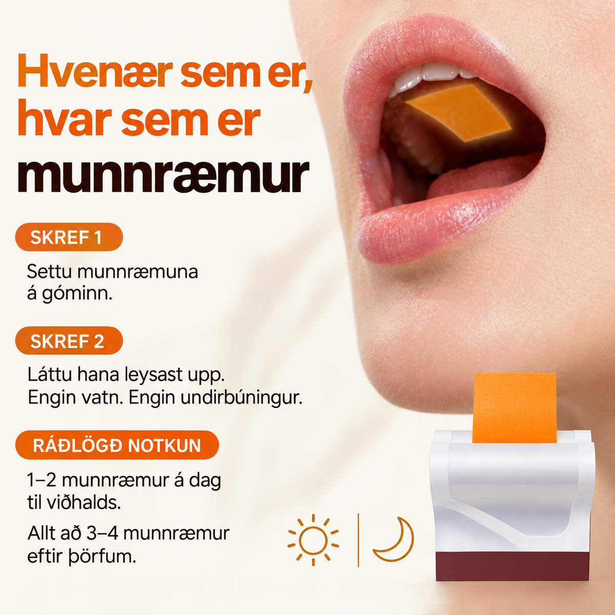Glútaþíon Bráðnandi Strimlar